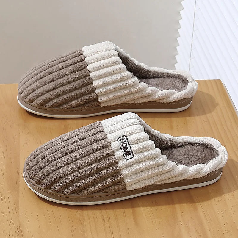 Paula - Gerippte Velours-Pantoffeln