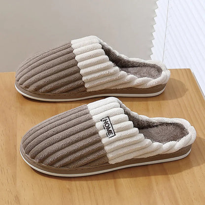 Paula - Gerippte Velours-Pantoffeln