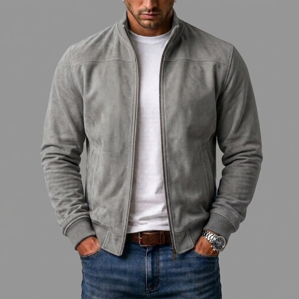 Silas - Bomberjacke in Wildleder-Optik