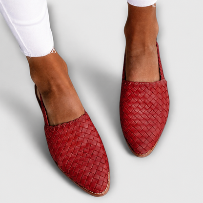 Simone - Geflochtene Slingback-Mokassins