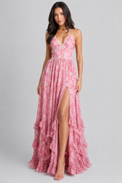 Valeska - Florales Vintage-Maxikleid
