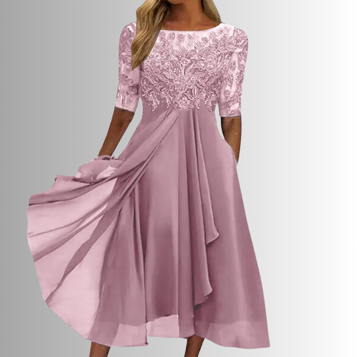 Vanessa - Kleid mit geschlossenen Rücken und Spitze