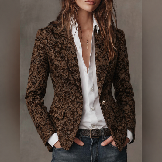 Vionara - Taillierter Jacquard-Blazer