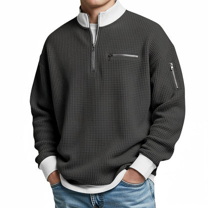 Kalden - Waffelstrick Quarter-Zip Pullover