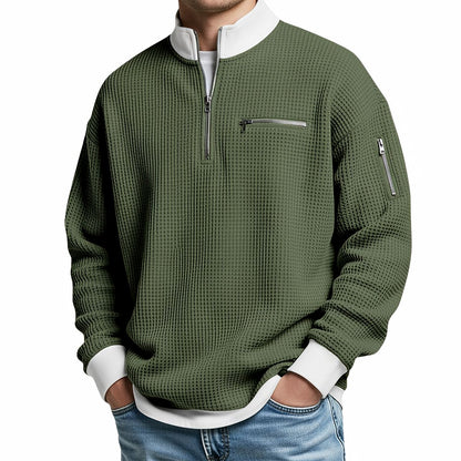 Kalden - Waffelstrick Quarter-Zip Pullover