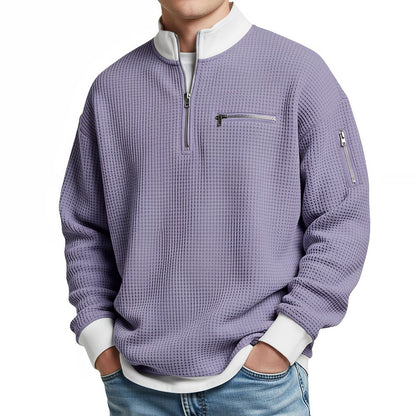 Kalden - Waffelstrick Quarter-Zip Pullover