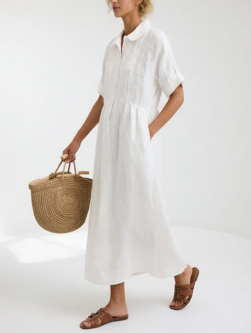 Milagros - Baumwoll Maxi Hemdkleid