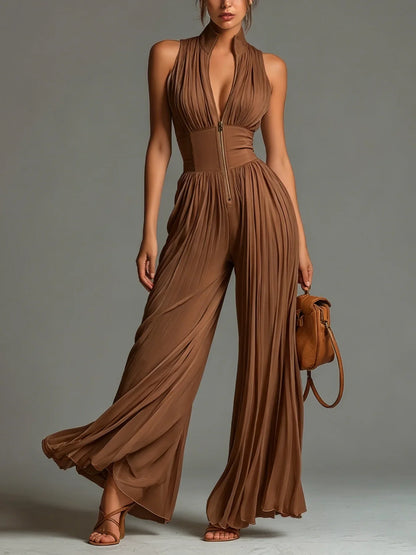 Naelle - Weitbeiniger Chiffon-Jumpsuit