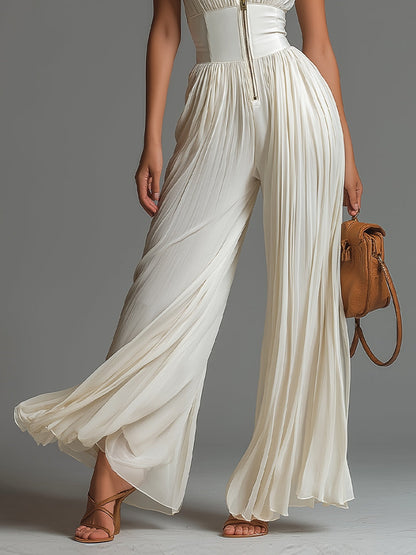 Naelle - Weitbeiniger Chiffon-Jumpsuit