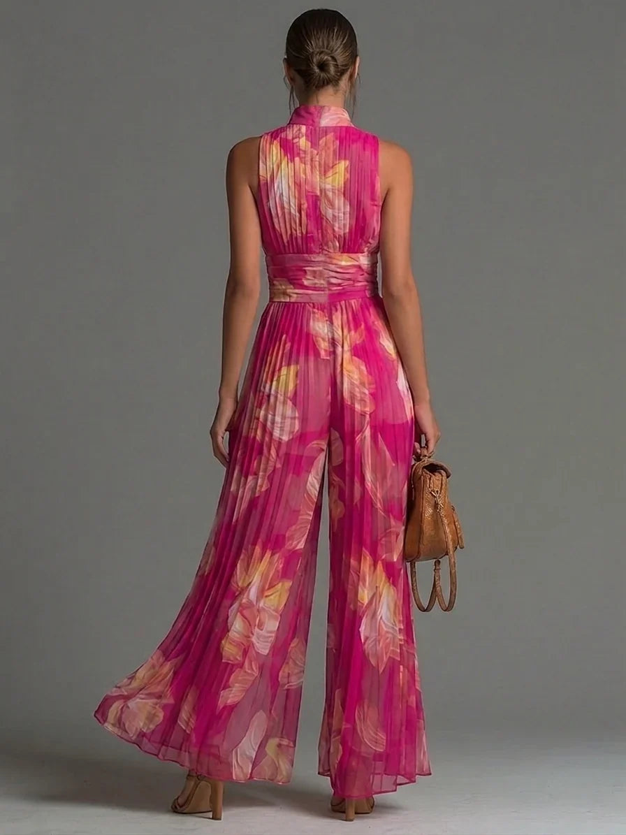 Naelle - Weitbeiniger Chiffon-Jumpsuit