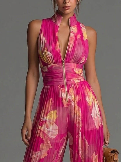 Naelle - Weitbeiniger Chiffon-Jumpsuit