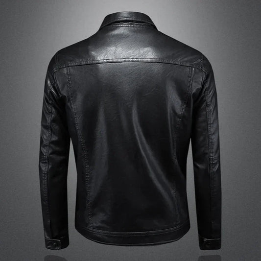 Zavero - Slim-Fit Bikerjacke aus Echtleder