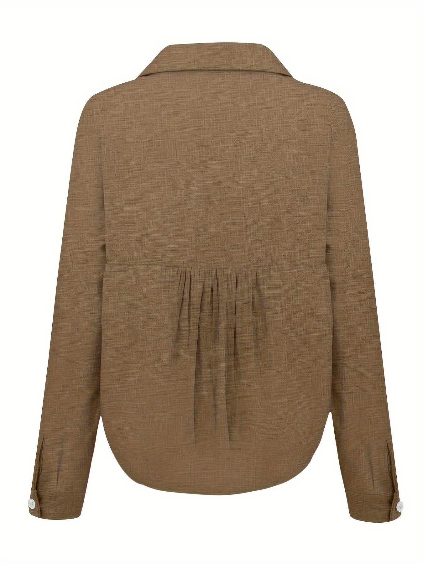 Elowen - Langarm-Reversbluse mit Fransen