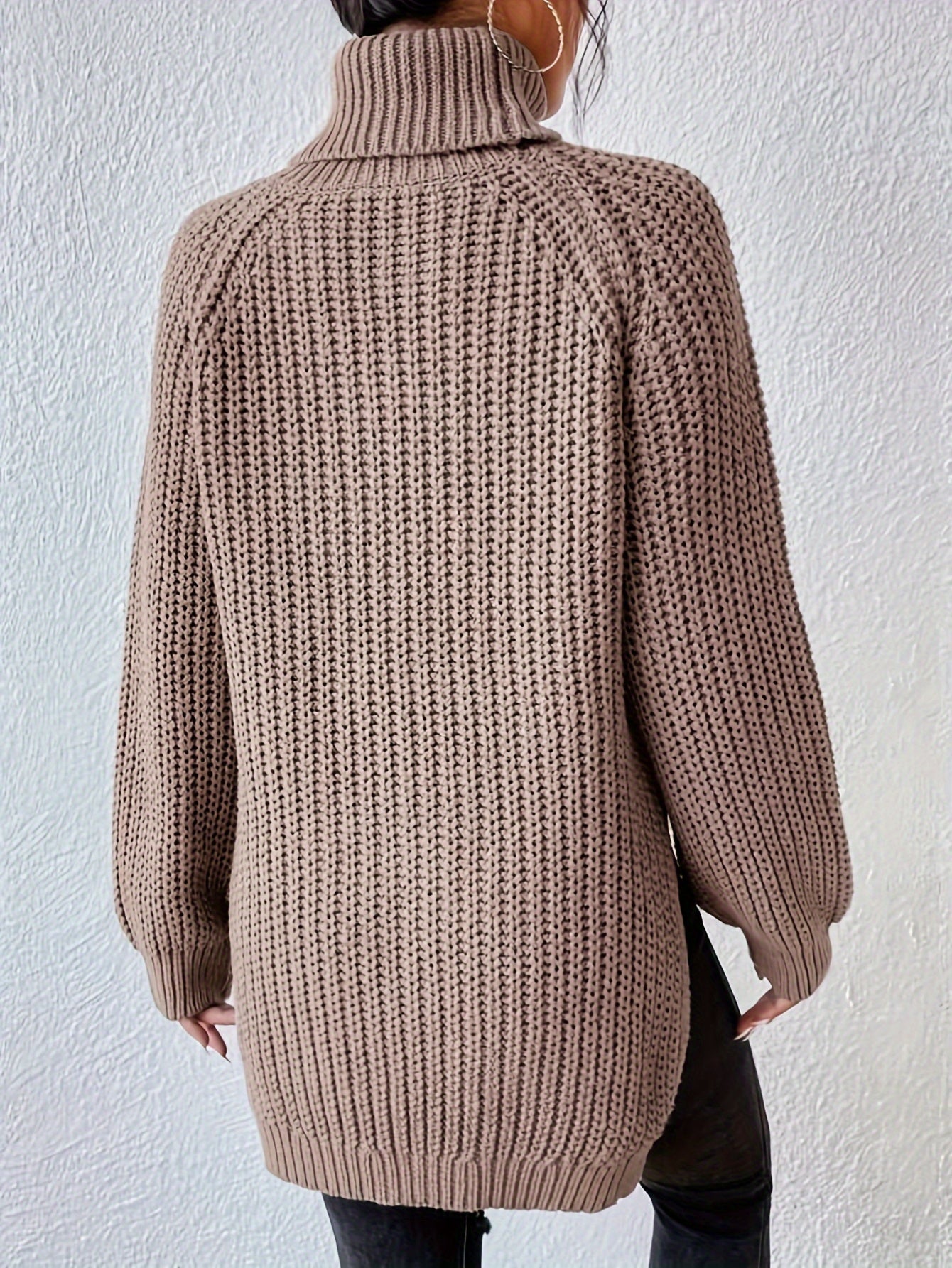 Lysette - Raglan-Stricktop mit Hochkragen