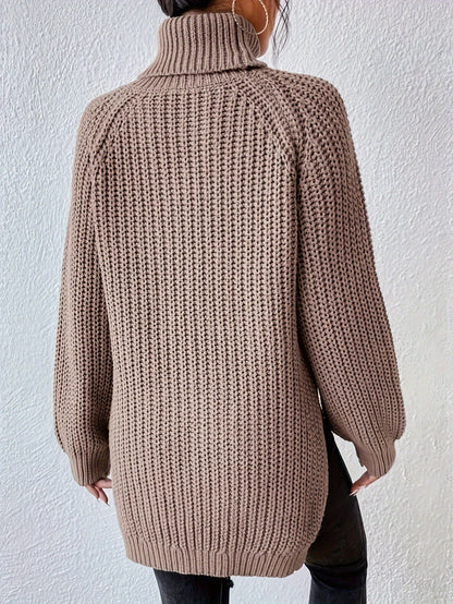 Lysette - Raglan-Stricktop mit Hochkragen