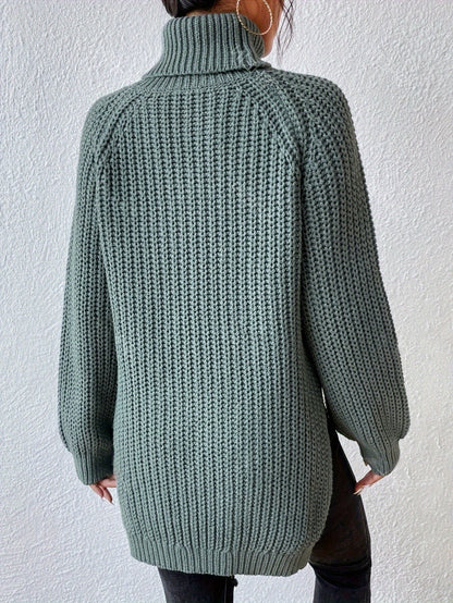 Lysette - Raglan-Stricktop mit Hochkragen