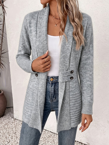 Felecia - Halblanger Gürtel-Cardigan