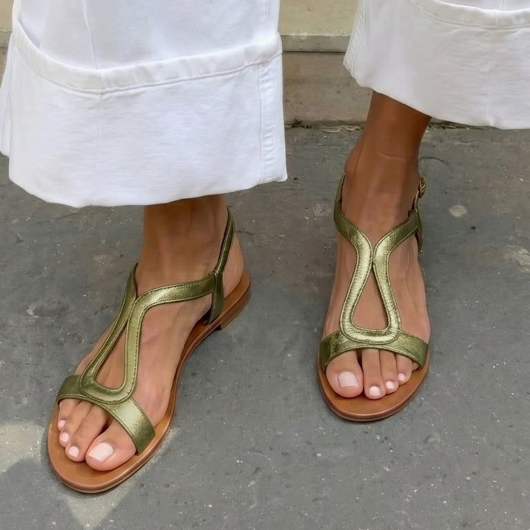 Ludovica - Flache Riemchensandalen