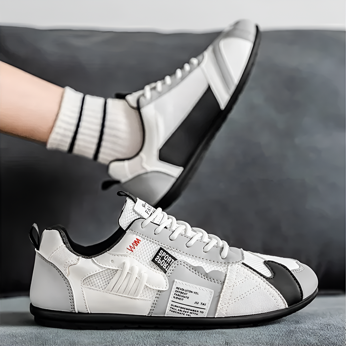 Ambrose - Leder-Mesh Retro-Sneaker