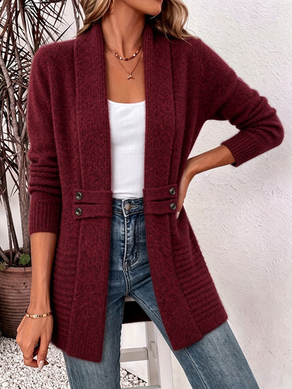 Felecia - Halblanger Gürtel-Cardigan