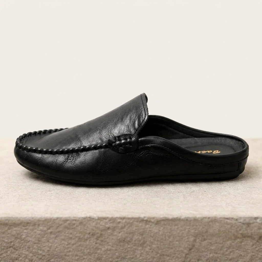 Randy - Leder-Mules mit Mokassinnaht