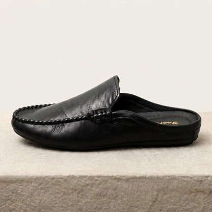 Randy - Leder-Mules mit Mokassinnaht