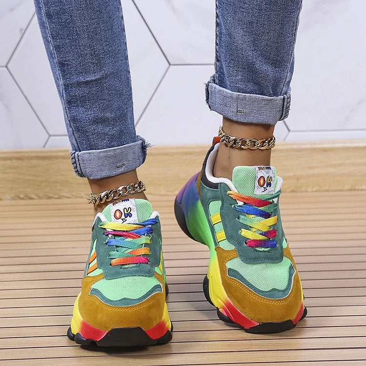 Lunava - Bunter Sneaker mit breiter Spitze