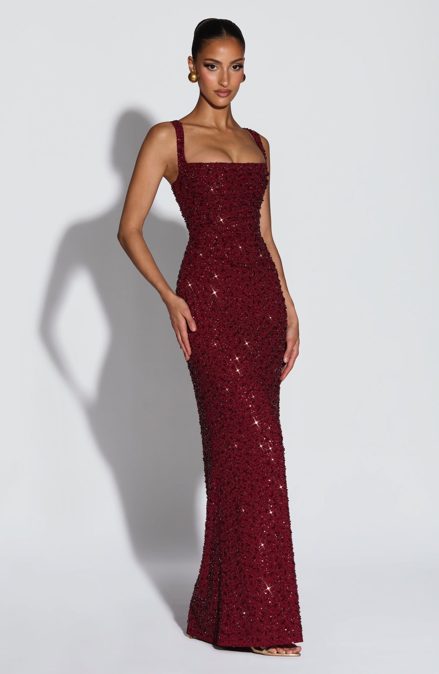 Liora - Schimmerndes Korsagen-Maxikleid