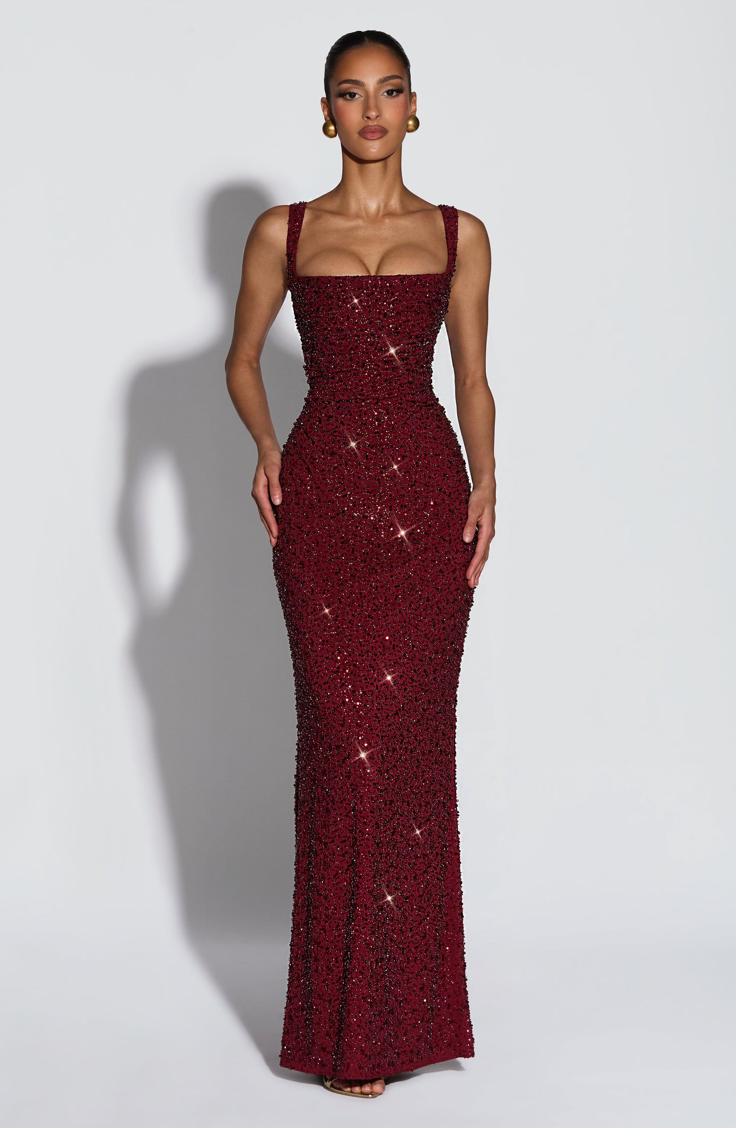 Liora - Schimmerndes Korsagen-Maxikleid