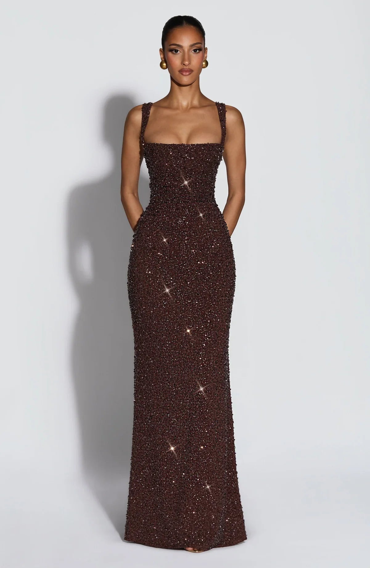 Liora - Schimmerndes Korsagen-Maxikleid