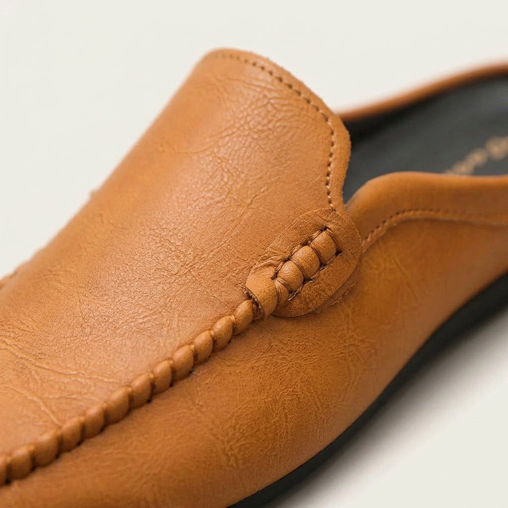 Randy - Leder-Mules mit Mokassinnaht