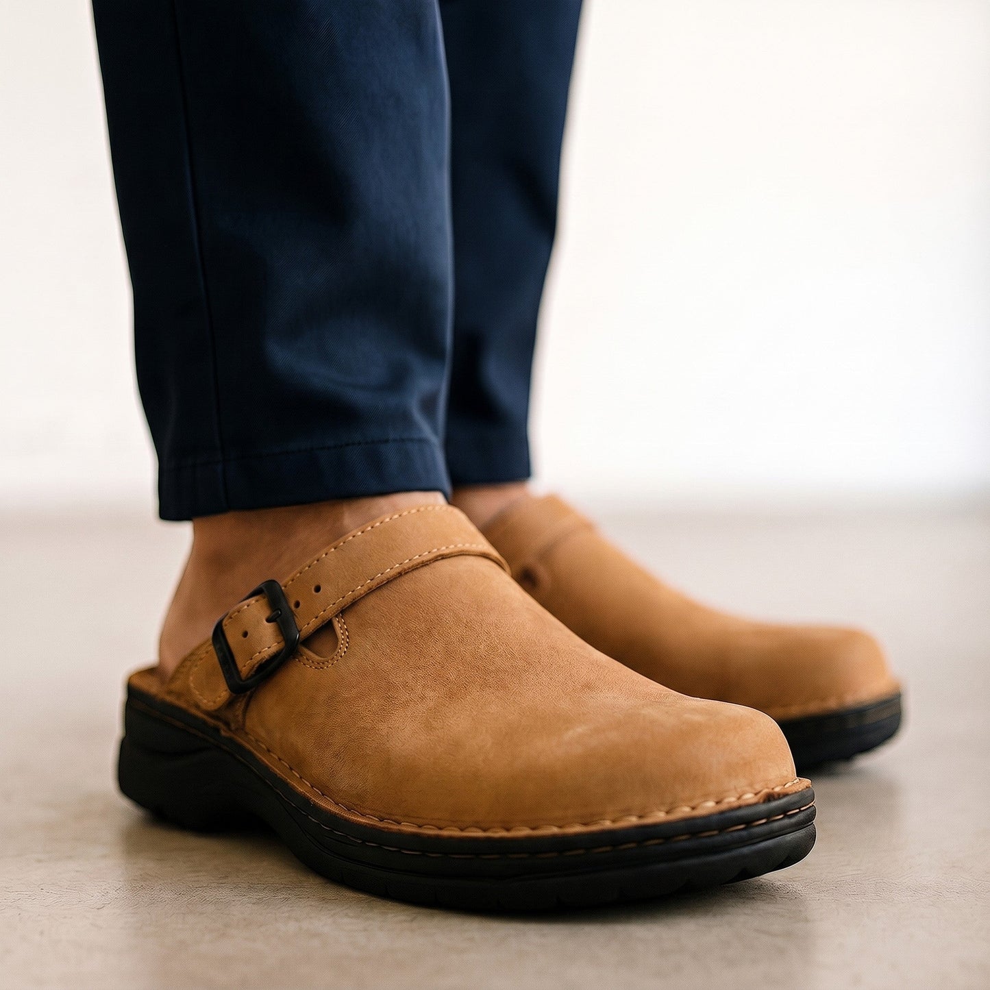 Beloro - Gepolsterte Wildleder-Clogs