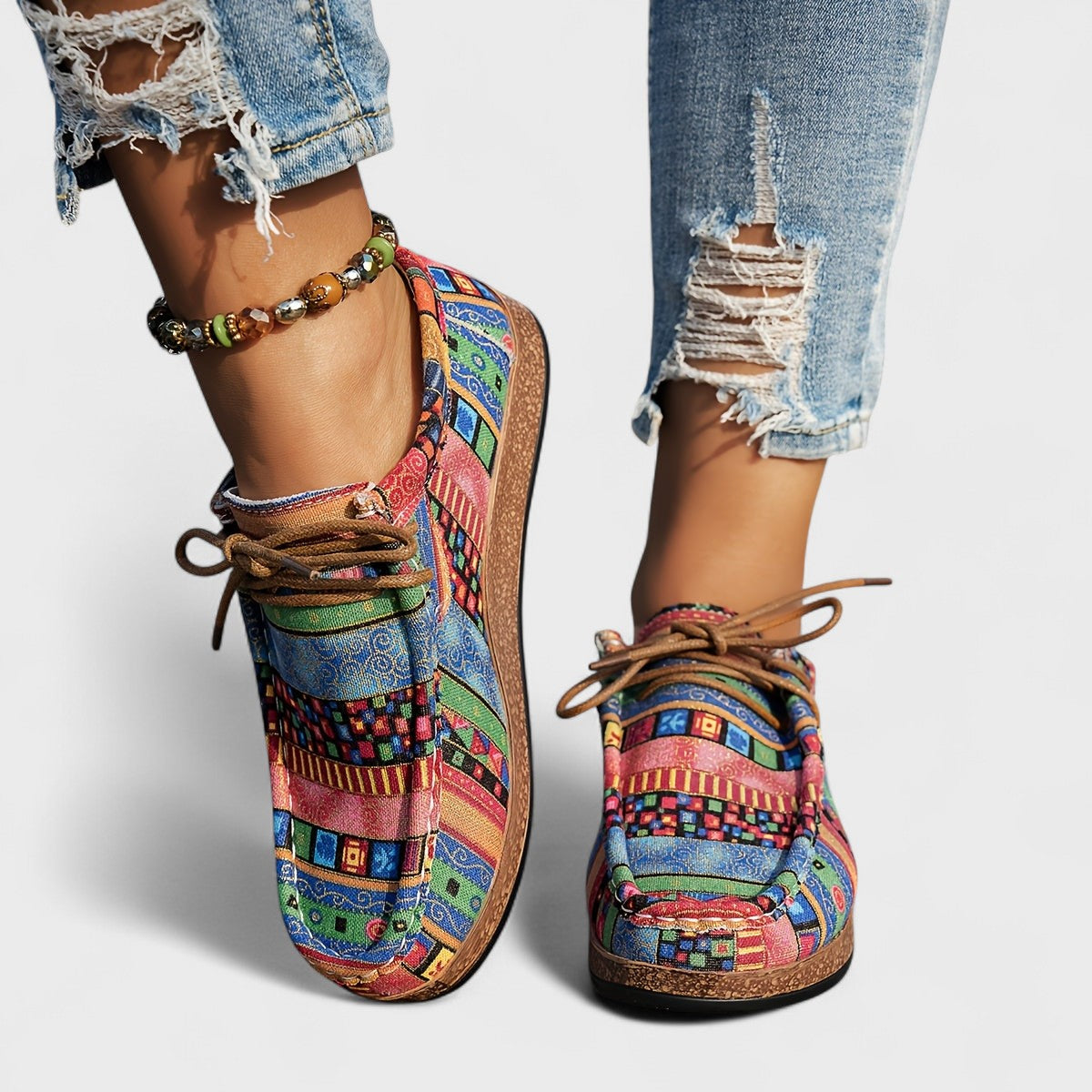 Seryphina - Gemusterte Freizeit-Sneaker