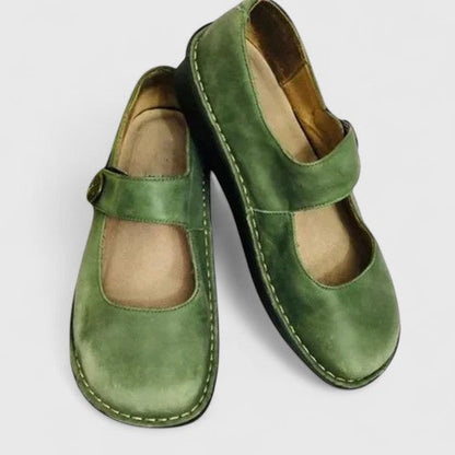 Monique - Patinierte Leder-Mary-Janes