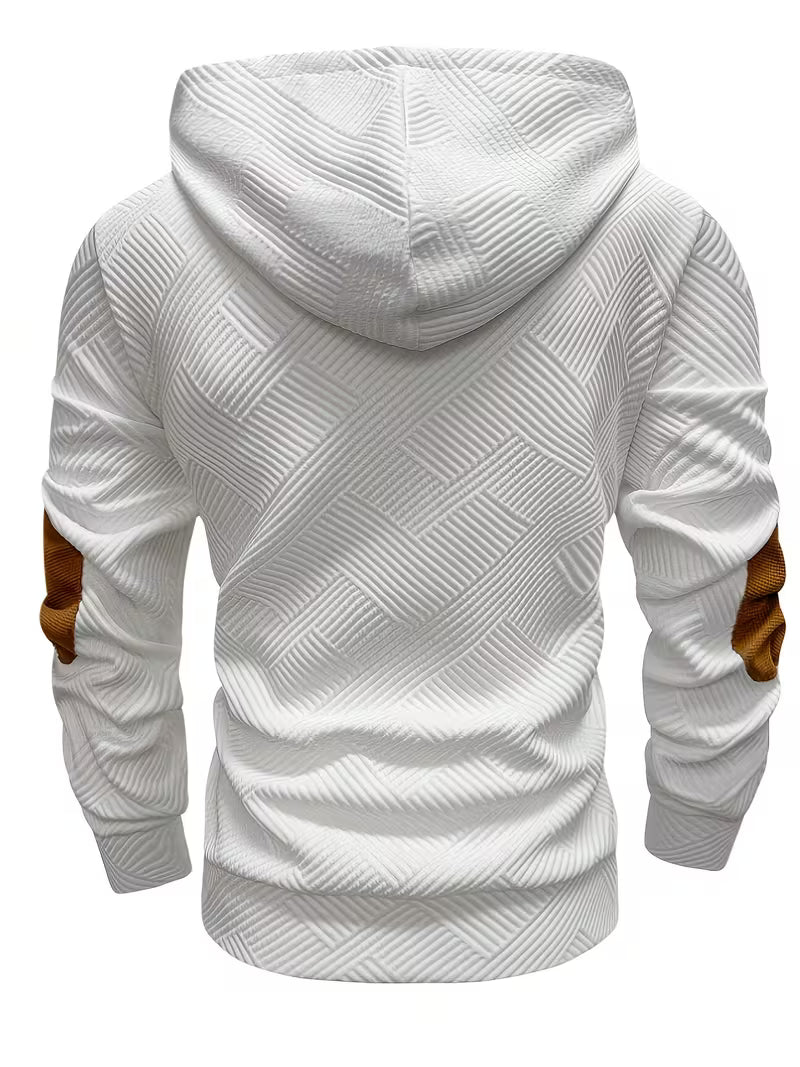 Earl - Strukturierter Hoodie mit Knopfleiste