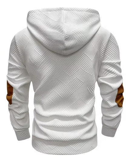 Earl - Strukturierter Hoodie mit Knopfleiste
