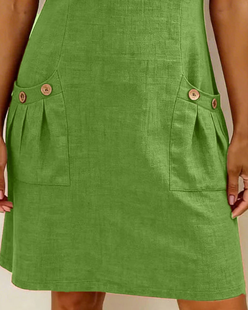 Lina - Baumwoll-Leinen A-Linien-Kleid