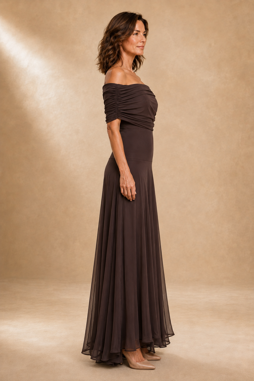Jody - Drapiertes Ein-Schulter-Maxikleid