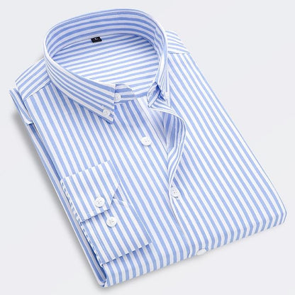 Ervino - Slim-Fit Streifenhemd aus Baumwolle
