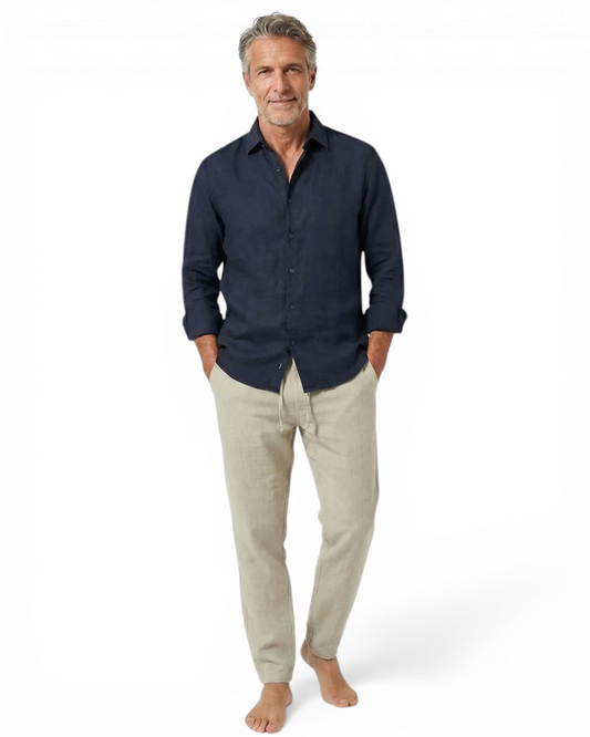 Rivaro - Herren Leinen-Strandhose