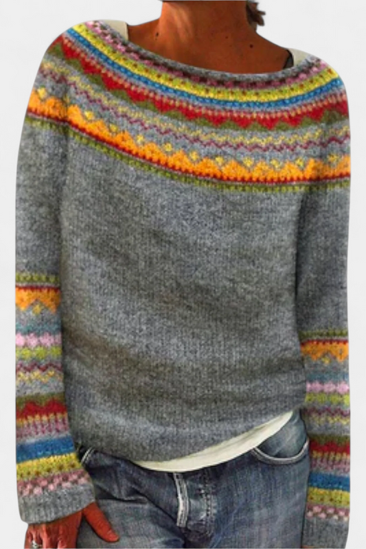 Ivalo - Locker geschnittener Norweger-Strickpullover