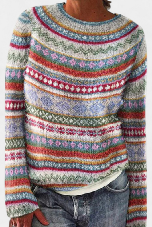 Ivalo - Locker geschnittener Norweger-Strickpullover