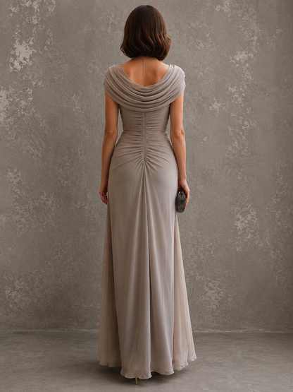 Jilliann - Ärmelloses drapiertes Maxikleid