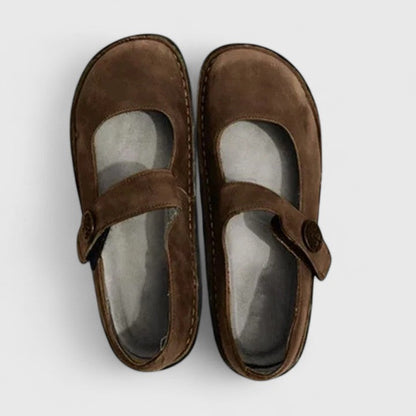 Monique - Patinierte Leder-Mary-Janes