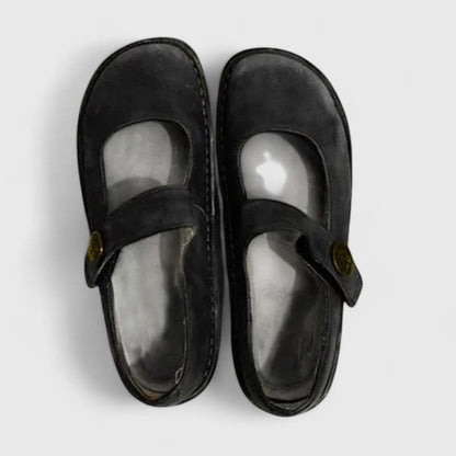 Monique - Patinierte Leder-Mary-Janes