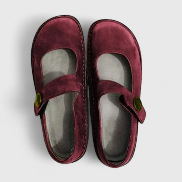 Monique - Patinierte Leder-Mary-Janes
