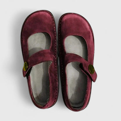 Monique - Patinierte Leder-Mary-Janes