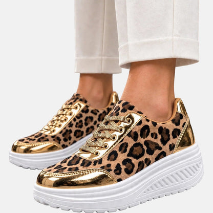 Laurel - Plateau-Sneaker mit Leopardenmuster