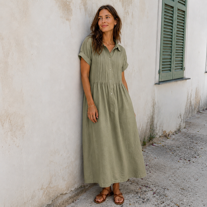 Milagros - Baumwoll Maxi Hemdkleid