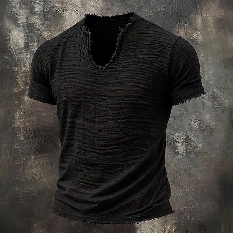 Renzo - Vintage V-Ausschnitt T-Shirt